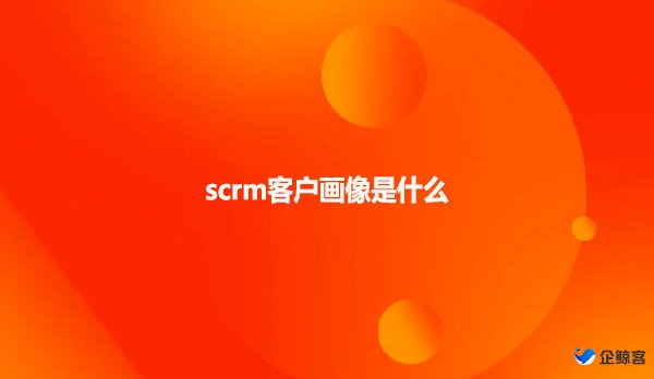 scrm客户画像是什么