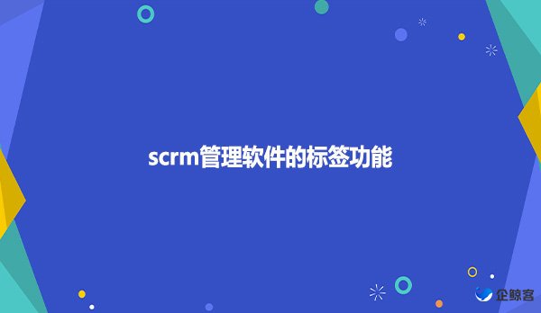 scrm管理软件的标签功能