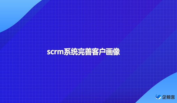 scrm系统完善客户画像